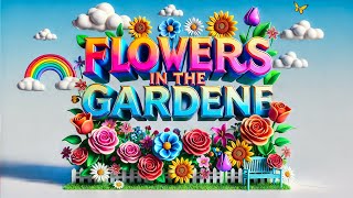 Flowers in a Garden 10 Flowers Name for learning  Song on Flowers Name [upl. by Joline523]