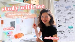 STUDY WITH ME  révisions du bac routine et conseils [upl. by Asselem]