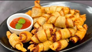 Potato Roll Samosa  Crispy Samosa Roll Recipe  Aloo Samosa Recipe  Potato Pinwheel Samosa Recipe [upl. by Auginahs]