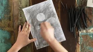 How to use Charcoal with a Kneadable Eraser  Zart Art [upl. by Anstus333]