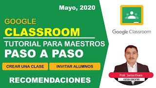 👨‍🏫Cómo CREAR UNA CLASE y AGREGAR ALUMNOS en GOOGLE CLASSROOM 🧑‍💻 [upl. by Coffin]