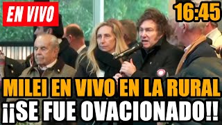 EL PRESIDENTE MILEI EN VIVO LA ROMPE ANTE LA SOCIEDAD RURAL ¡OVACIONADO [upl. by Hildegard893]