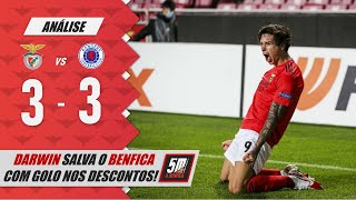 🔴 Benfica 33 Rangers 🔵 Análise Darwin marca nos descontos e Benfica empata na Europa [upl. by Nidnal480]