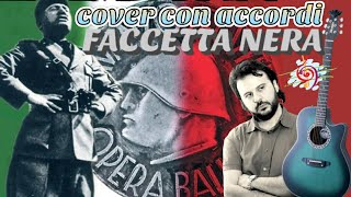 FACCETTA NERA  Cover con accordi [upl. by Kcirded]