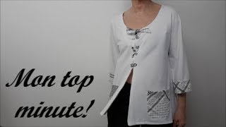 Diy couture  Coudre un top avec œillets et sans patron [upl. by Fruma]