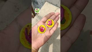 Handmade easy clay earrings❣️clay jewellery tution for beginnersartistsayani ytshorts shorts art [upl. by Hashum]