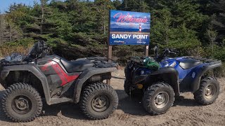 2024 Honda rubicon and 2012 Yamaha grizzly  sandy point [upl. by Klusek]