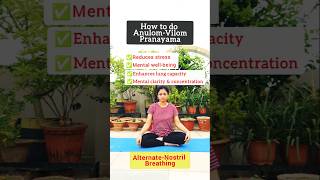 Reduce Stress Practicing AnulomVilom yoga pranayama ytshorts ventunoyoga yogapractice [upl. by Nednil240]