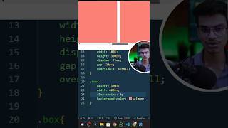 Horizontal Scroll Container using HTML and CSS  css coding shorts youtubeshorts programming [upl. by Yllod]