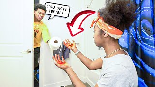 Period Prank On Boyfriend  Funny reaction [upl. by Taveda]