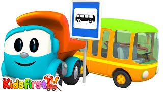 Leo the truck  Cartoons for children Bus for kids [upl. by Nosidda]