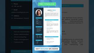 How to Edit a Resume in Microsoft Word  Modern Resume Template cvformat [upl. by Scarlett957]