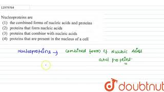 Nucleoprotein are [upl. by Odnomyar]