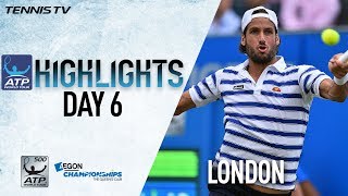 Lopez Cilic March Into London Queens 2017 Final [upl. by Suiluj596]