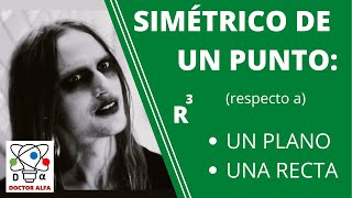 👉 SIMÉTRICO de un punto en R3 respecto a una RECTA y respecto a un PLANO 👍 [upl. by Tyler]