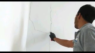 Como Reparar Fisuras grietas fácil y definitivo Tutorial How to Repair wall DIY Suscribete👷‍♂️ [upl. by Spracklen]