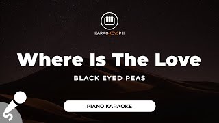 Where Is The Love  Black Eyed Peas Short Piano Karaoke [upl. by Annauqaj826]