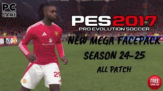 PES 2017 NEW MEGA FACEPACK ALL PATCH 2024 [upl. by Llaccm]