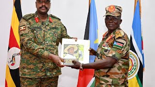 Gen Muhoozi Kainerugaba meets with South Sudans CDF [upl. by Sena636]