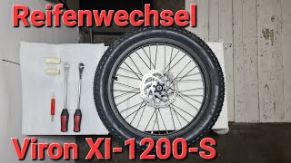 Viron XI1200S Reifen und Schlauch wechseln Reparatur in unter 10 Minuten [upl. by Enomaj]