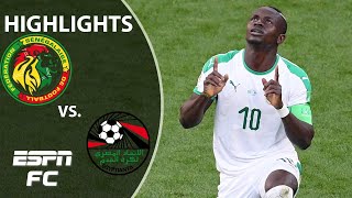 Sadio Manes Senegal beats Mohamed Salahs Egypt to reach 2022 World Cup  Highlights  ESPN FC [upl. by Dowski505]