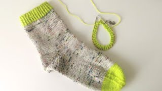 Socken stricken mit MINI Rundstricknadel [upl. by Venterea]