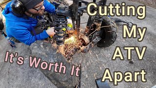 Cutting apart a Polaris Sportsman 500 Vid 4 [upl. by Derrek]