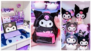 Kuromi Sanrio haul 💜Stationery desk Makeover amp Cute Crafts Unboxing cindyasmr [upl. by Gersham]