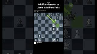 Adolf Anderssen vs Lionel Adalbert Felix  Kings Gambit Accepted grandmaster gambit chess [upl. by Franck81]