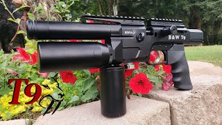 BinTac T9 Review 3579mm 147 Foot Pounds SemiAuto PCP Pistol [upl. by Navlys]