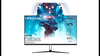 Nixeus EDG 27” Rapid IPS 2560 x 1440 AMD FreeSync Premium Certified 240Hz HDR Gaming Monitor [upl. by Qiratla591]