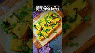 Burmese Tofu  Khandvi bites  Chickpea Tofu  Quick and Easy Recipe  Vegan Tofu  shorts [upl. by Dyann276]