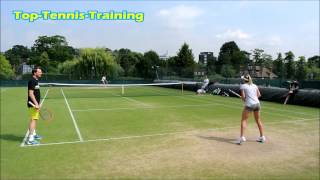 Pro Tennis  Wimbledon Court Level View [upl. by Eartha]