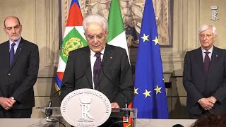 Dichiarazioni del Presidente Mattarella al termine delle consultazioni [upl. by Arehahs]