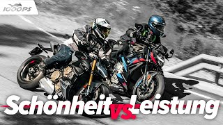 Hyper Hyper in den Alpen BMW M 1000 R vs Ducati Streetfighter V4 S im engen Winkelwerk [upl. by Trev655]