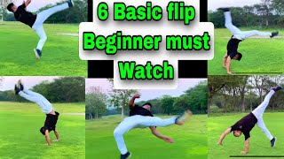 6 basic flip learn at home  how to start flipping [upl. by Ruy]