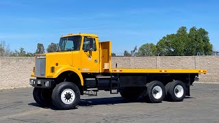 1989 White GMC WCS 6X6 20 Flatbed Truck For Sale [upl. by Imar]