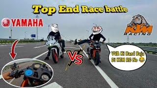 KTM RC 200 2020 VS Yamaha R15 V4 2024 Drag race  Highway Battle JoJoMotoVlogs [upl. by Cleopatre]