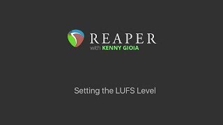 Setting the LUFS Level in REAPER [upl. by Eissed]