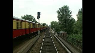 SBahn Berlin  Friedrichstraße nach Potsdam Stadt  Führerstandsmitfahrt 1993 [upl. by Aielam]