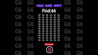 Can you find quot66quot Find the ODD One Out  Numbers letters  Brain game shorts ytshorts oddoneout [upl. by Larisa]