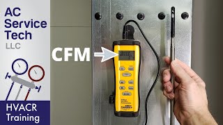 Airflow CFM Measured with a Hot Wire Anemometer [upl. by Tully750]