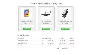 Create Simple Shopping Cart using PHP amp MySql [upl. by Lillie]