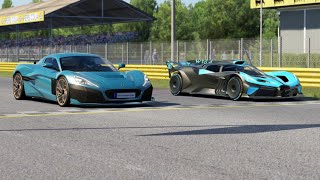 Rimac Nevera 2022 vs Bugatti Bolide 2020 at Monza Full Course [upl. by Haras332]