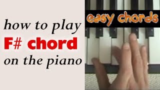 F Piano Chord  how to play F sharp major chord on the piano [upl. by Neltiak]