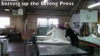 Printmaking wiping and printing [upl. by Gwenni621]