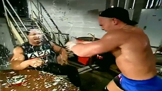 Crash Holly pours beer on Faarooq then challeges him to a match  720p ᴴᴰ  WWF 52500 [upl. by Dalt]