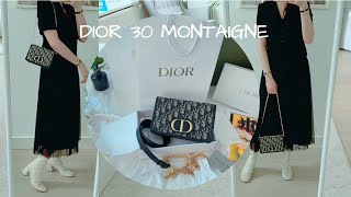 Unboxing 2  DIOR 30 MONTAIGNE 2IN1POUCH unboxing amp review  Different ways to wear [upl. by Gabriela]