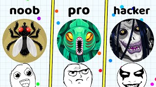 Agario Noob vs Pro vs Hacker ⚡ [upl. by Bogey]