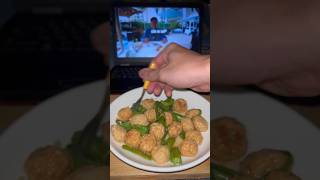 Fried Fish Balls with Fish Sauce in Bed asmrcooking shortsvideo [upl. by Bandler]